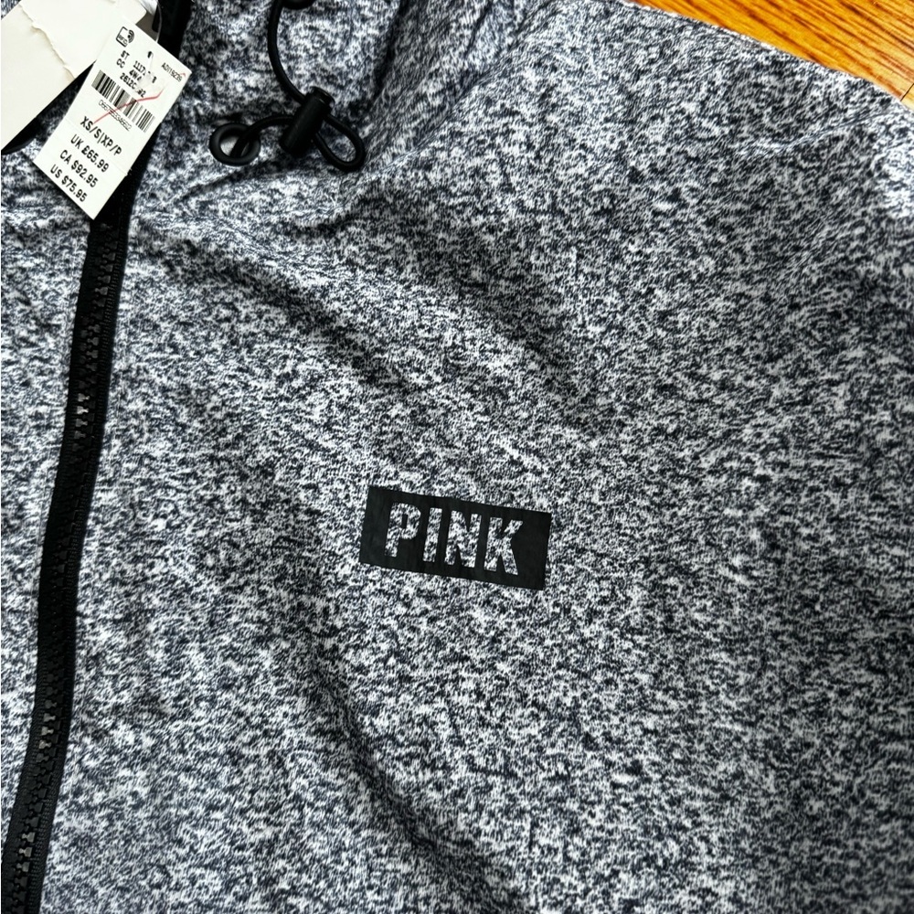 PINK Victoria's Secret Womens’s Heathered Gray Raincoat - Picture 2 of 4